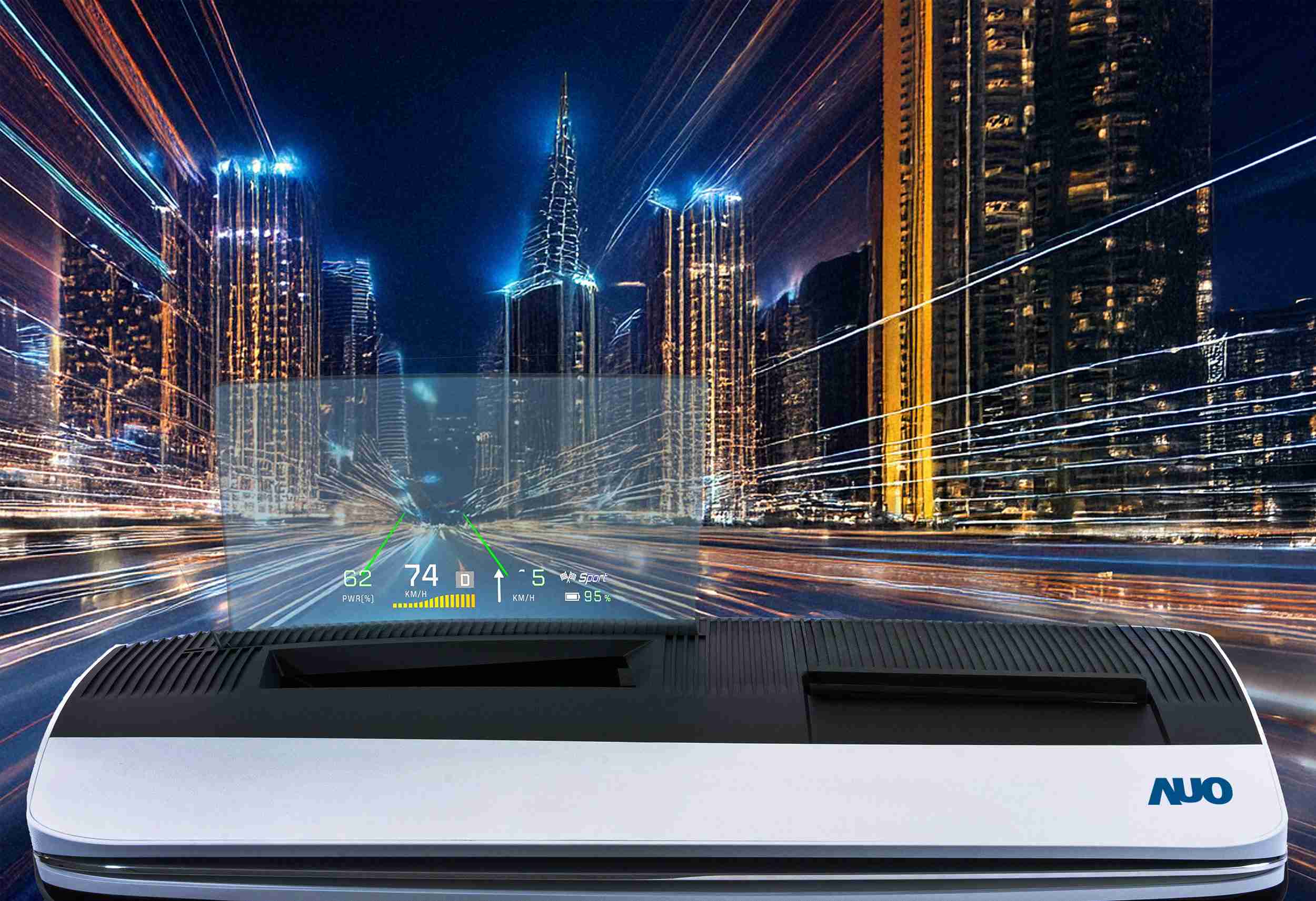 尊龙集团推出13吋Micro LED抬头显示器，，提供高入眼亮度、、高色彩饱和度的显示质量，，在阳光下或黑暗中都清晰可见，，，，并利用Micro LED模块体积小的优势，，，解决车用空间有限的痛点