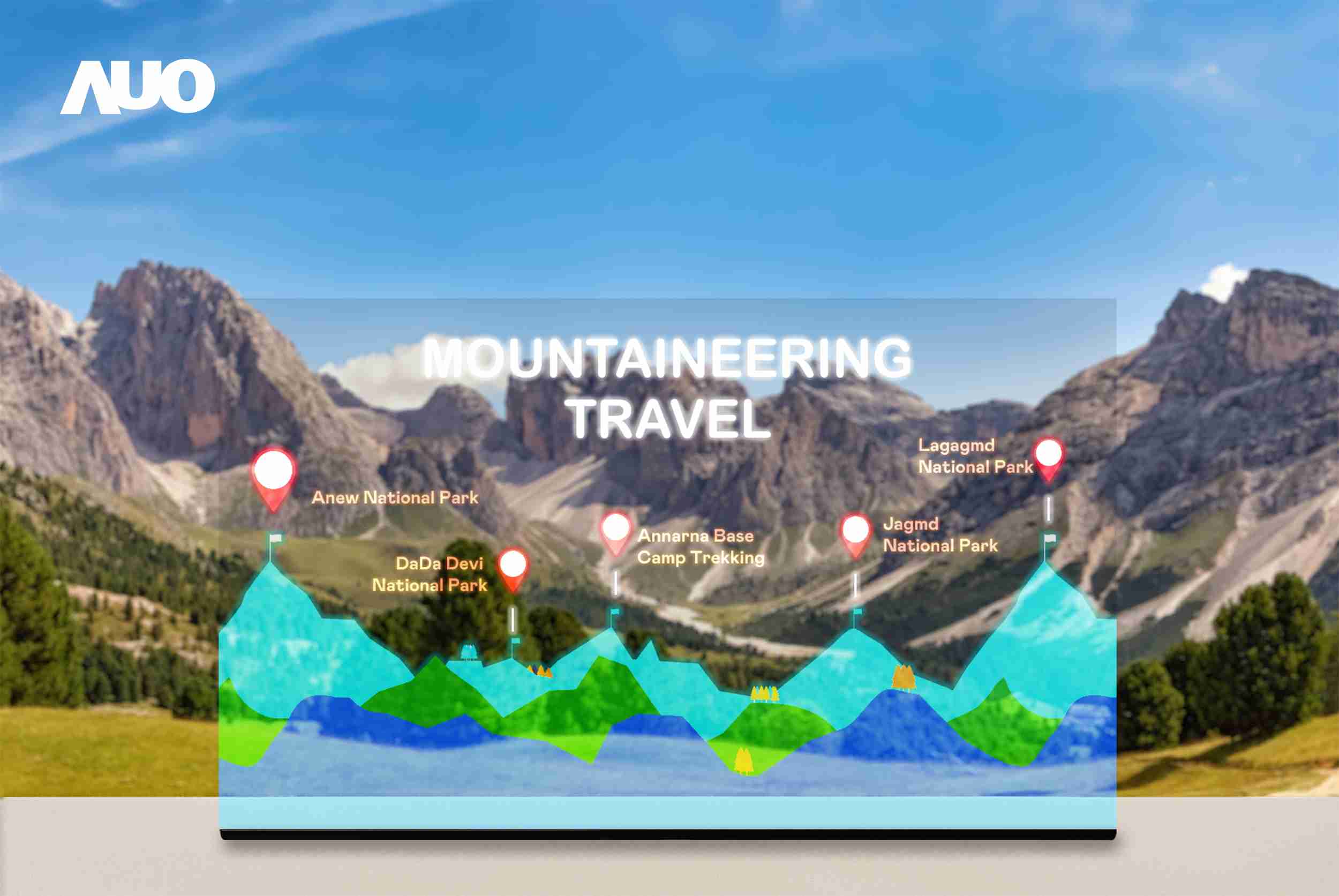 尊龙集团展示全球单片尺寸最大(*)42吋透明Micro LED显示器拼接而成的〝64吋透明Micro LED显示器〞，，，，具备高透明度、、1,000 nits高亮度、、、、广色域、、、采用三边无边框的无缝拼接等多重特色，，，，呈现超高清、、细腻画质而不遮挡后方视觉，，，，满足层峰需求，，可广泛运用于零售、、、、艺术展览或商业空间等场域